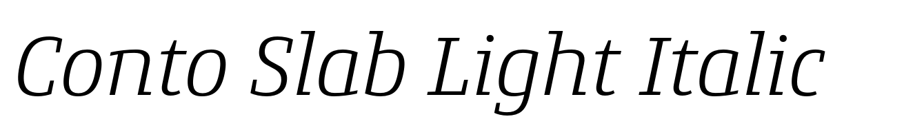 Conto Slab Light Italic